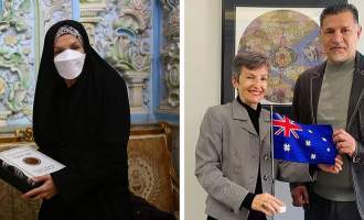 سفیر استرالیا در حرم حضرت معصومه(س) + عکس
