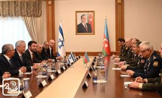علی‌اف با وزیر جنگ رژیم صهیونیستی دیدار کرد