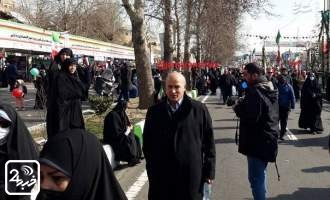 حضور مهدی تاج در جشن پیروزی انقلاب اسلامی