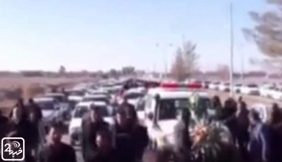 تشییع ۲ شهید حمله تروریستی کرمان در رفسنجان + فیلم  