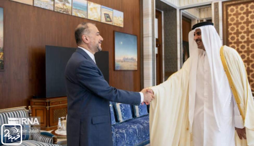 دیدار وزیر امور خارجه با امیر قطر + عکس  