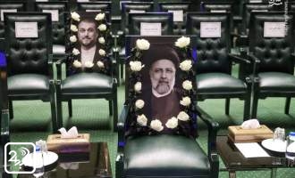 جای خالی شهیدان رئیسی و امیرعبداللهیان در مراسم افتتاحیه مجلس دوازدهم